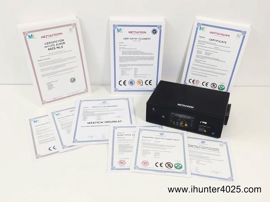 Metatron Hunter 4025 NLS certification and warranty documentation