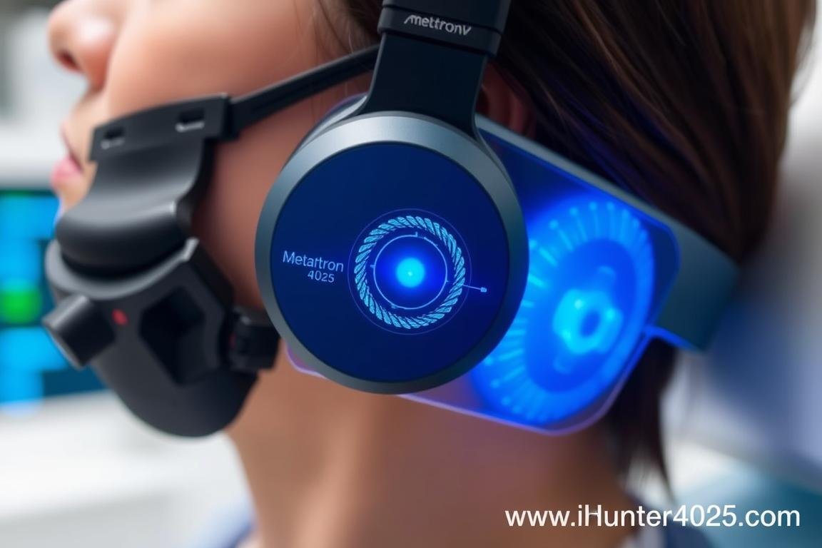 Metatron Hunter 4025 NLS headset sensor being used by a patient