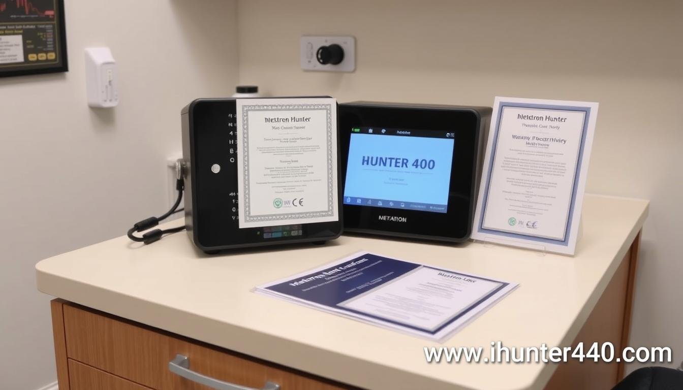 Metatron Hunter 4025 NLS system with warranty certificate and support documentation