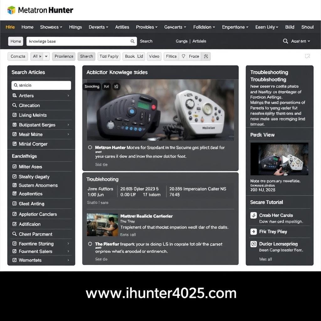 Online knowledge base for Metatron Hunter 4025 NLS