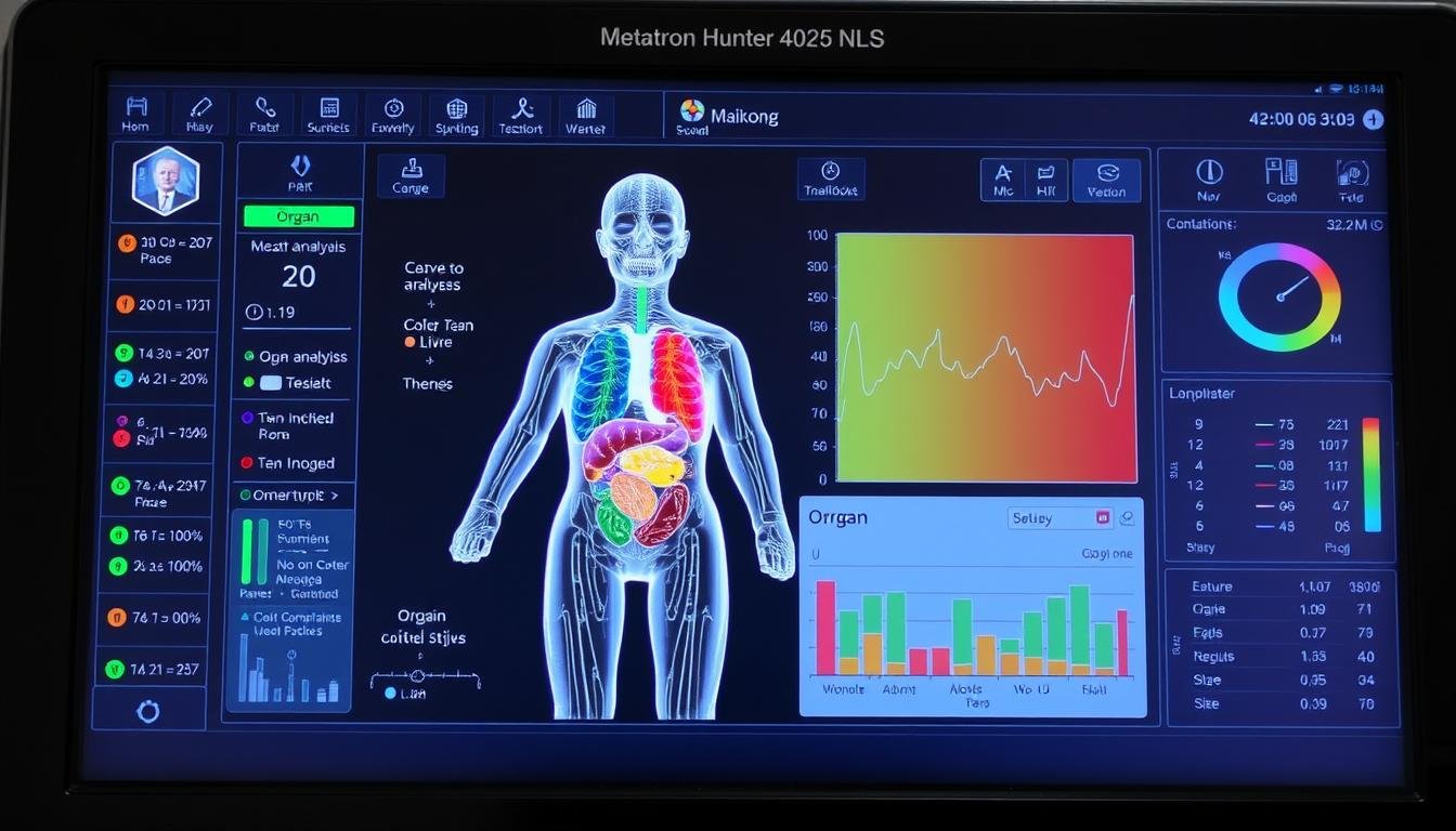 Software interface showing advanced diagnostic features of Metatron Hunter 4025 NLS
