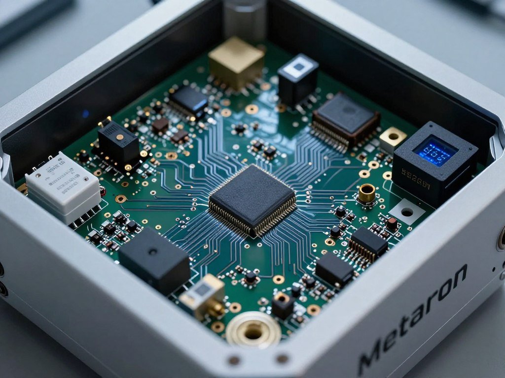 Internal components of the Metatron Hunter 4025 NLS showing advanced circuitry and diagnostic hardware