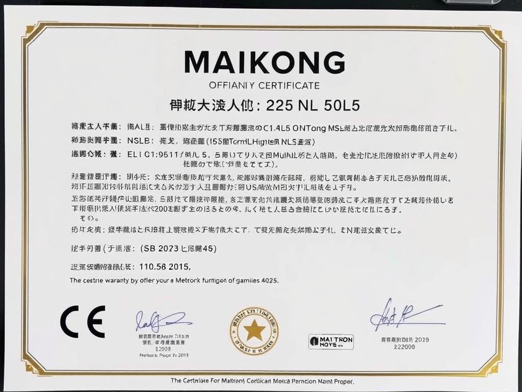 MAIKONG warranty certificate for Metatron Hunter 4025 NLS system