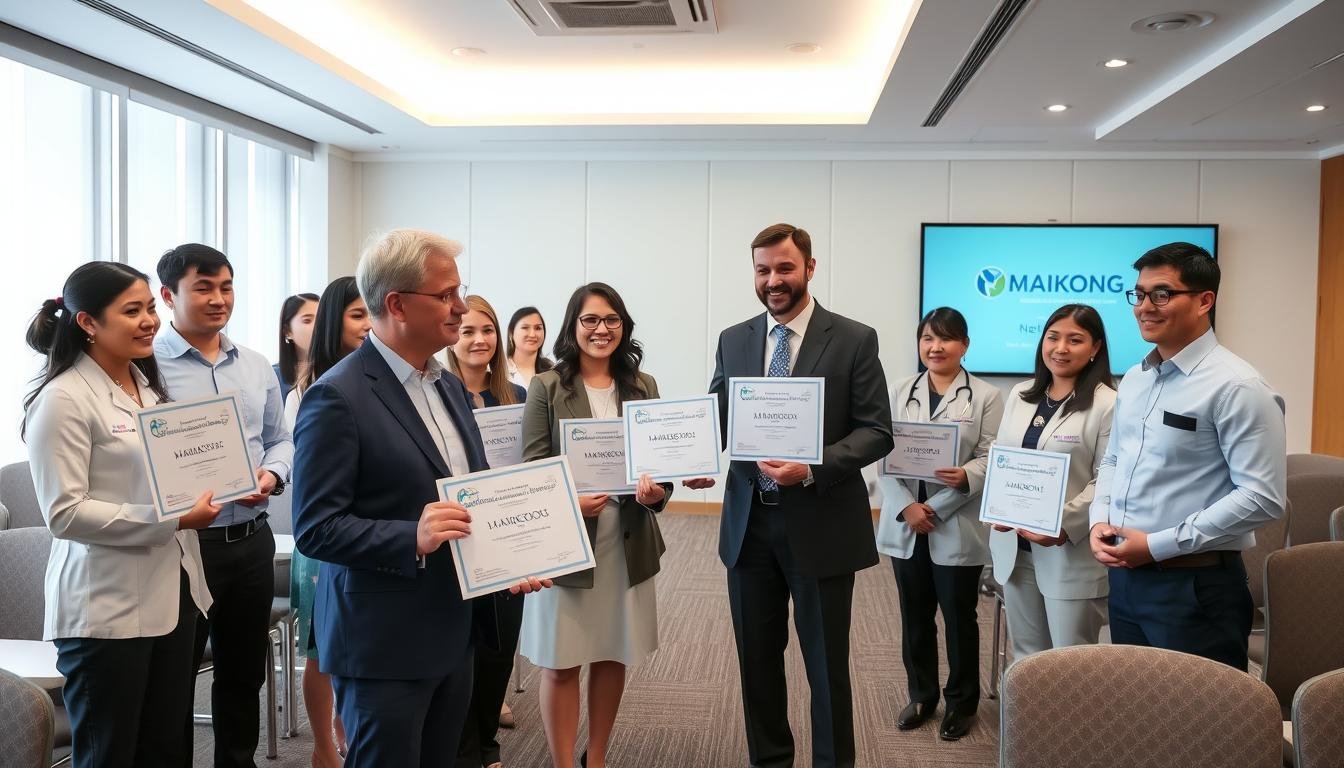 Staff certification ceremony for Metatron Hunter 4025 NLS training