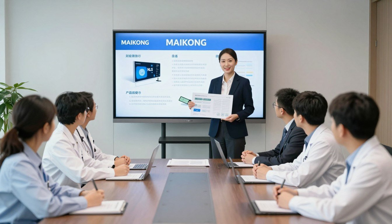 MAIKONG distributor meeting with potential clients showcasing NLS systems MAIKONG distributor meeting with potential clients showcasing NLS systems