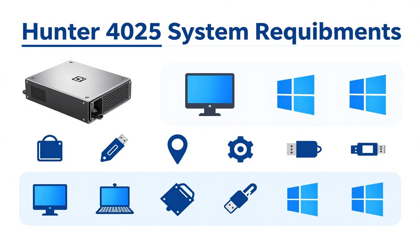Hunter 4025 system requirements infographic Hunter 4025 system requirements infographic