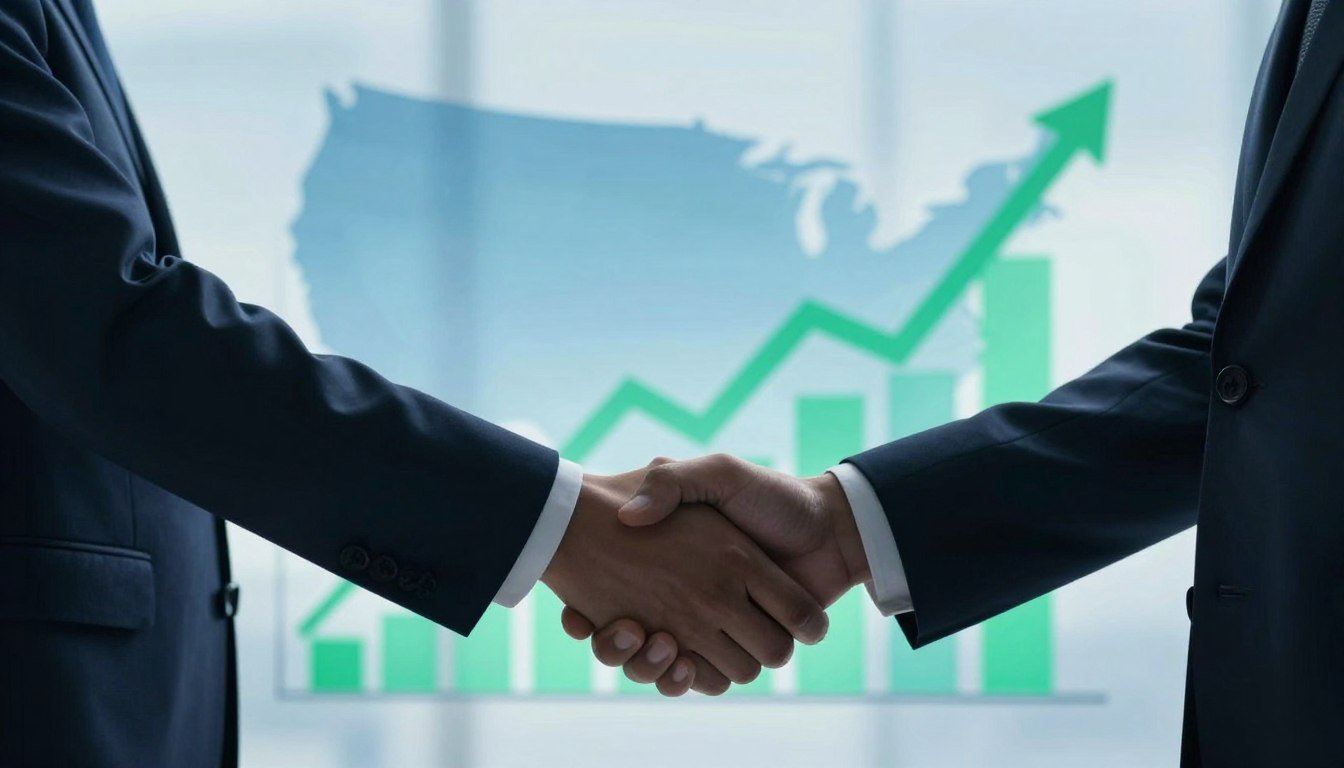 Successful business partnership growth concept Successful business partnership growth concept