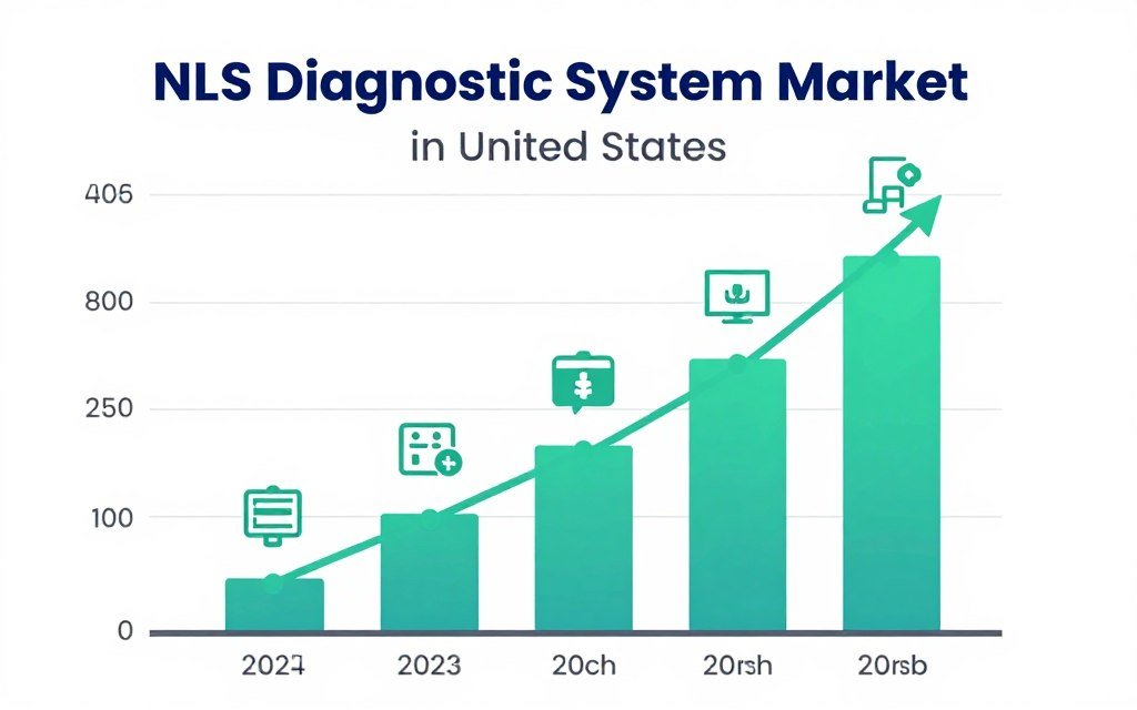 Business growth chart for NLS diagnostic systems