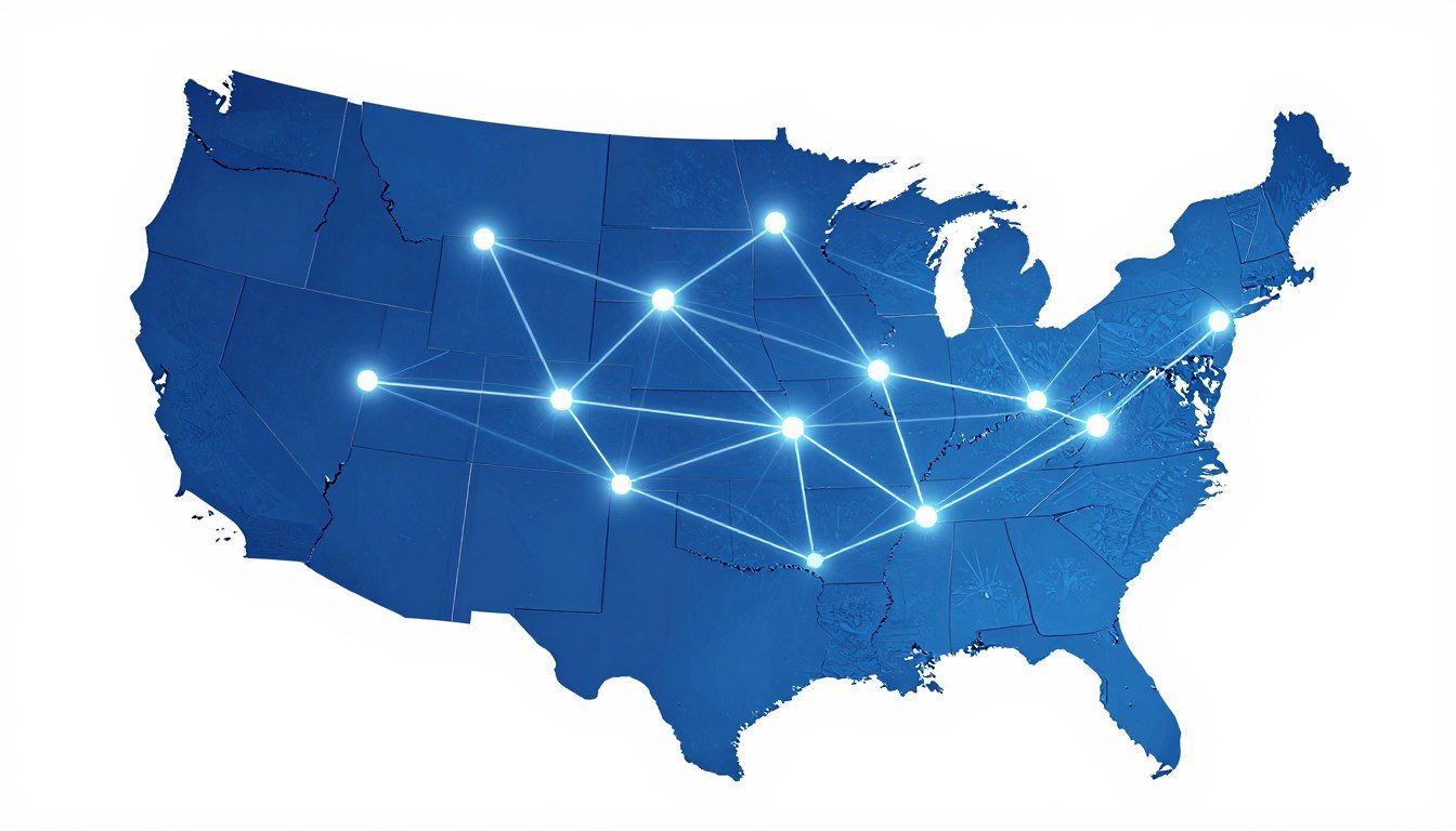 US map showing MAIKONG distributor network coverage