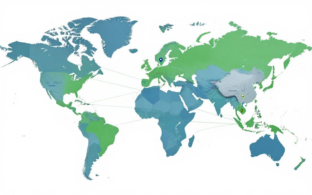 World map showing global technical support network for Hunter 4025 systems World map showing global technical support network for Hunter 4025 systems